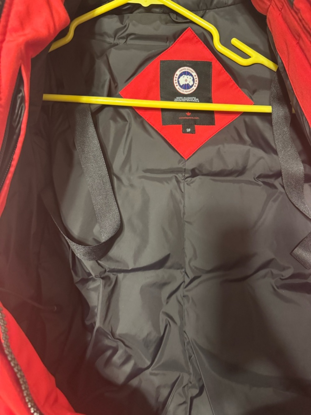 Canada Goose Red and Black Ski Jacket